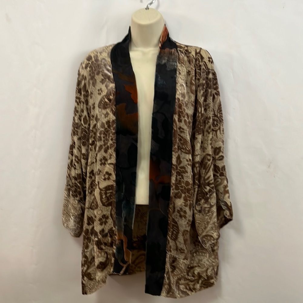 CITRON SANTA MONICA COLLECTION SILK BLEND BUTTERFLY KIMONO SIZE S‎